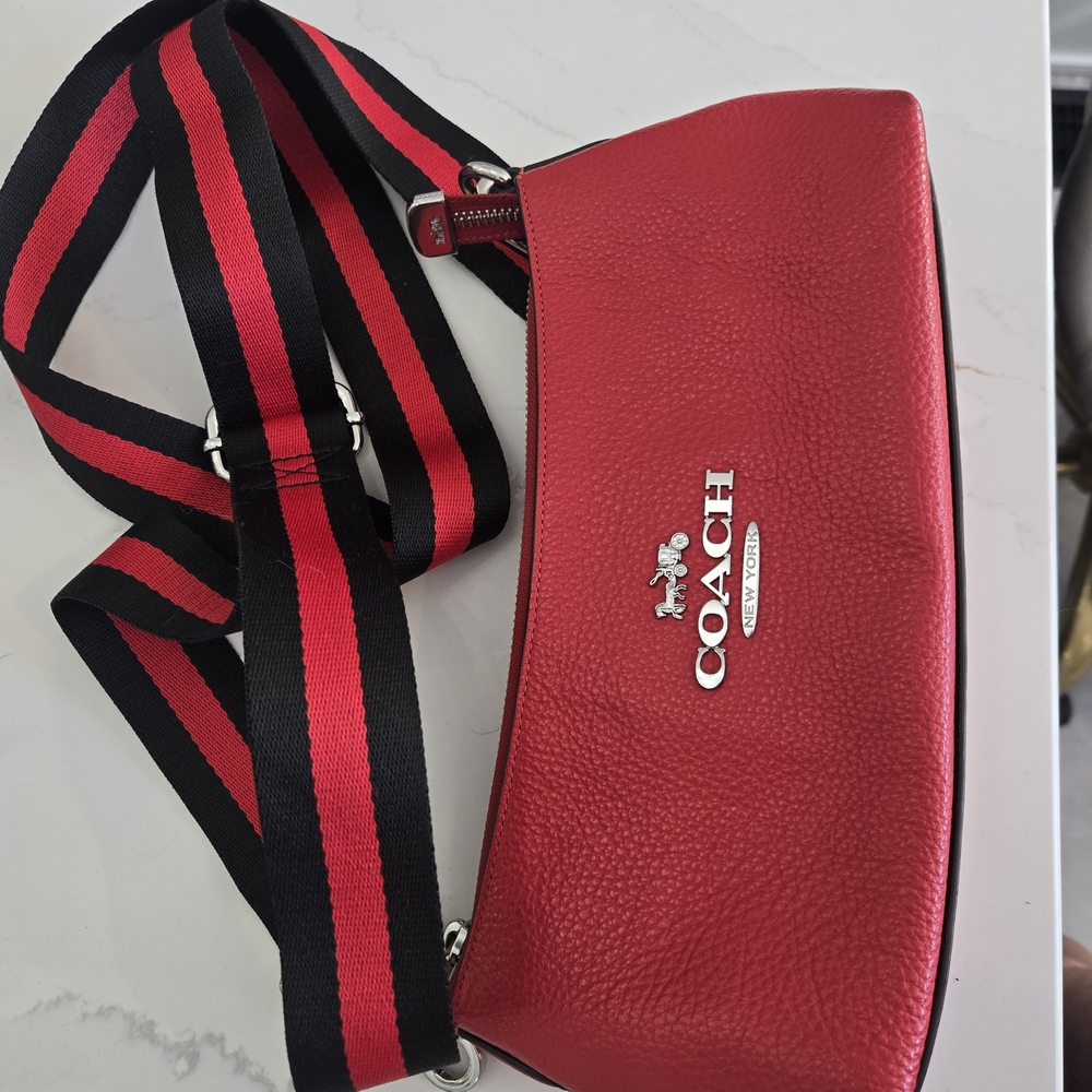Coach Red Leather Crossbody Bag